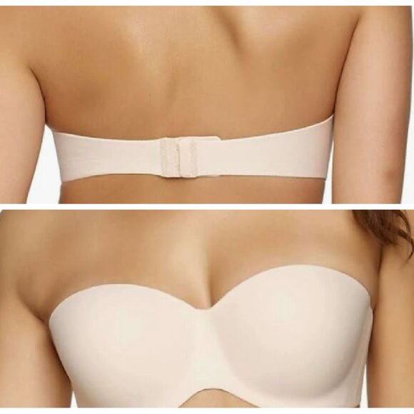Felina Women's Hint Of Skin Seam-Free Strapless Contour Bra 36D New w/tags - Picture 3 of 5